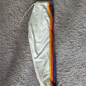 5 STRIPE SWEATPANTS - VINTAGE WHITE medium aviator nation